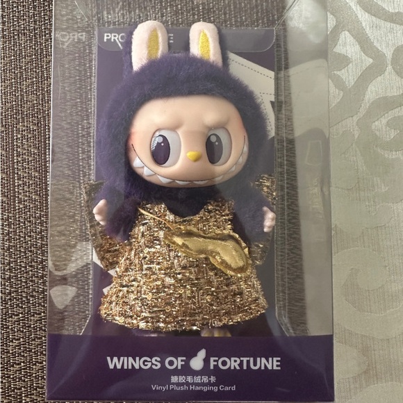 LABUBU × PRONOUNCE -WINGS OF FORTUNE Vinyl Plush Hanging Card Pop Mart Charm Bag - Picture 7 of 7